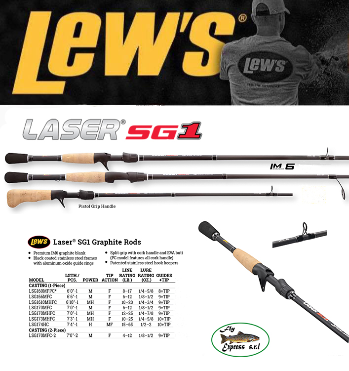  Lews Fishing LSG170MFC Laser Sg1 Graphite Speed Stick  Casting Rod